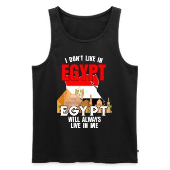 Egypt - Men's Premium Organic Tank Top - black - Front - Michal (187cm)