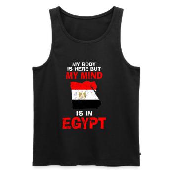 Egypt - Men's Premium Organic Tank Top - black - Front - Michal (187cm)