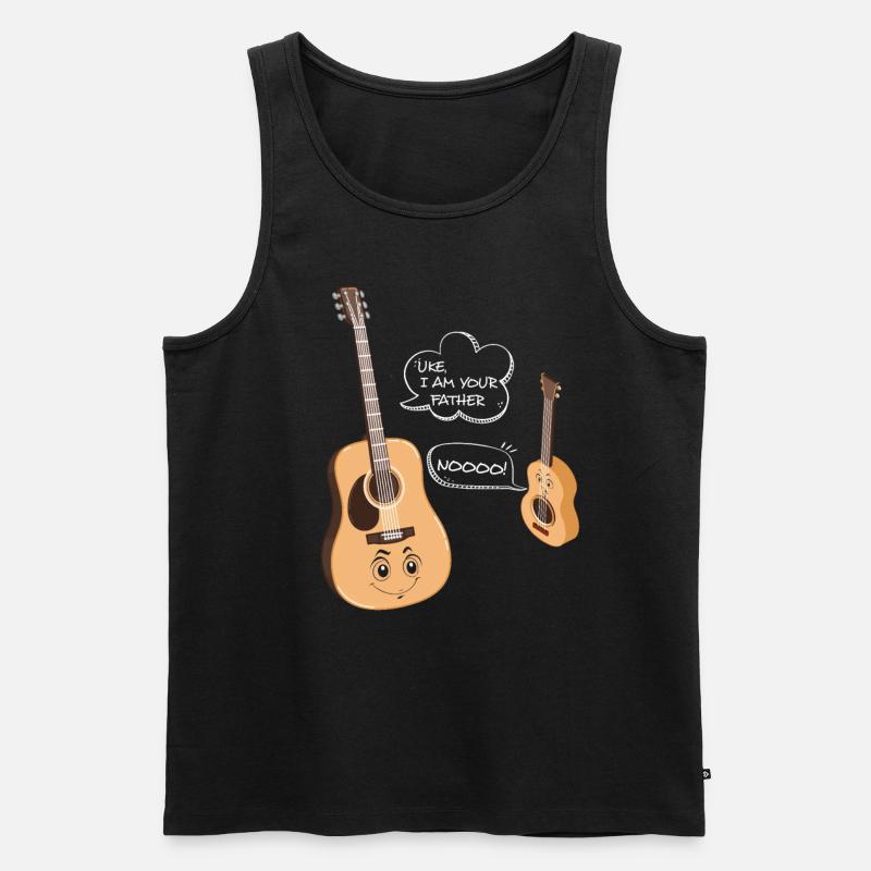 Ukulele Lustiger Spruch - Männer Premium Bio Tank Top - Schwarz