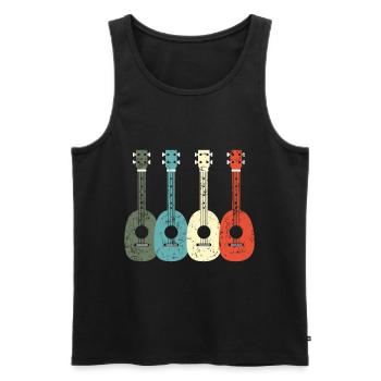 UKULELE - Männer Premium Bio Tank Top - Schwarz - Vorne - Michal (187cm)