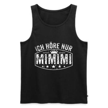 Ich höre nur Mimimi - Männer Premium Bio Tank Top - Schwarz - Vorne - AI Model Male 178 light (178cm)