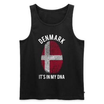 Denmark DNA - Men's Premium Organic Tank Top - black - Front - AI Model Male 178 light (178cm)