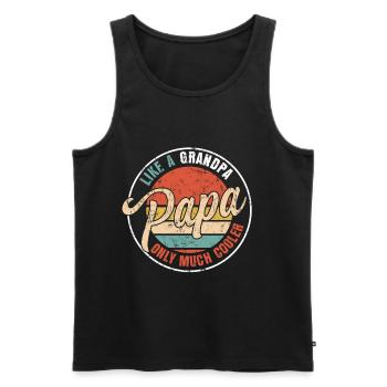 Cadeau fête des pères - Débardeur bio Premium Homme - noir - Devant - Michal (187cm)