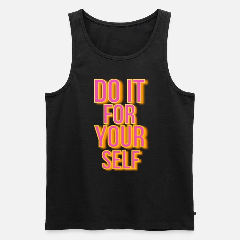 Motivation Sprüche - Männer Premium Bio Tank Top - Schwarz