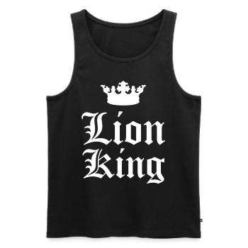 Roi lion - Débardeur bio Premium Homme - noir - Devant - Michal (187cm)