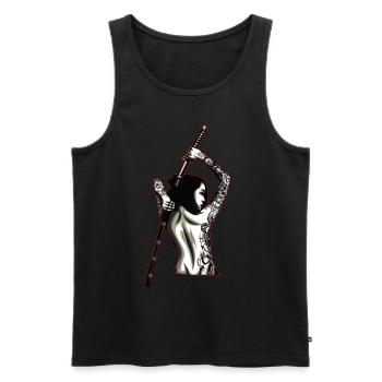 Cadeau Sexy De Samouraï Du Japon Tatouage Fille - Débardeur bio Premium Homme - noir - Devant - AI Model Male 178 light (178cm)