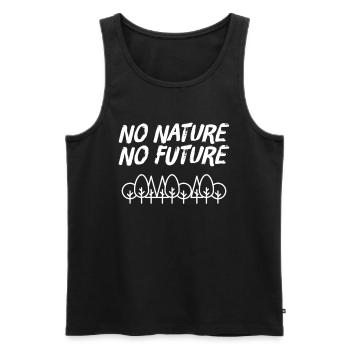 No Nature No Future Save the woods - Men's Premium Organic Tank Top - black - Front - AI Model Male 178 light (178cm)