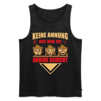 other shift profession work service funny sayings - Men's Premium Organic Tank Top - black - Front - Michal (187cm)