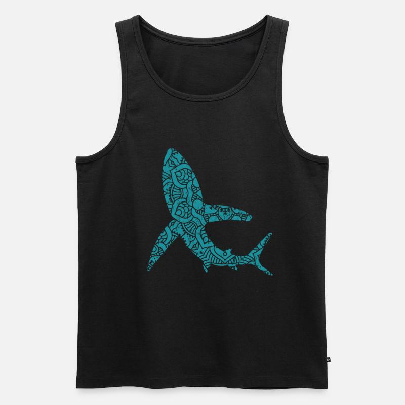 Haifisch - Männer Premium Bio Tank Top - Schwarz