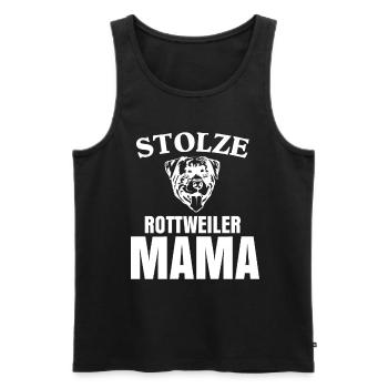 Rottweiler Mama - Männer Premium Bio Tank Top - Schwarz - Vorne - Michal (187cm)