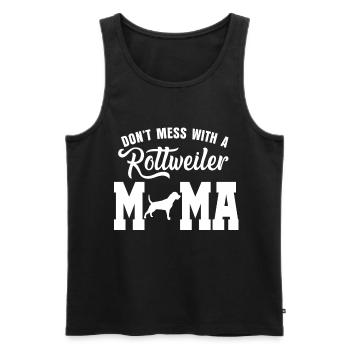 Rottweiler dog mom pet gift - Men's Premium Organic Tank Top - black - Front - Michal (187cm)