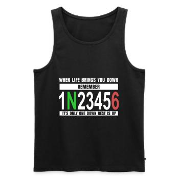 Motorrad Motocross - Männer Premium Bio Tank Top - Schwarz - Vorne - Michal (187cm)