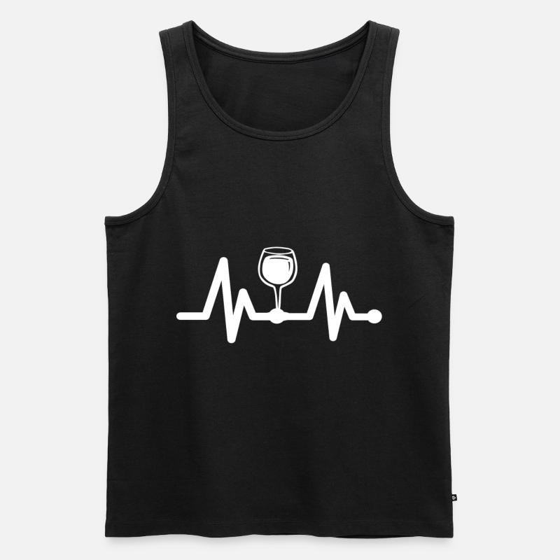 Weißwein - Männer Premium Bio Tank Top - Schwarz