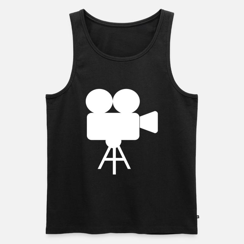 Kamera - Männer Premium Bio Tank Top - Schwarz