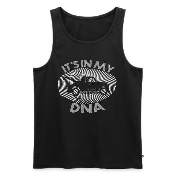 Dépanneur T-Shirt Dépanneur MON ADN - Débardeur bio Premium Homme - noir - Devant - AI Model Male 178 light (178cm)