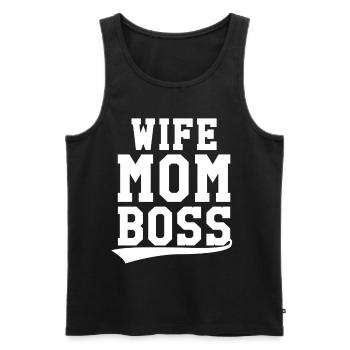 Best Mom - Men's Premium Organic Tank Top - black - Front - AI Model Male 178 light (178cm)