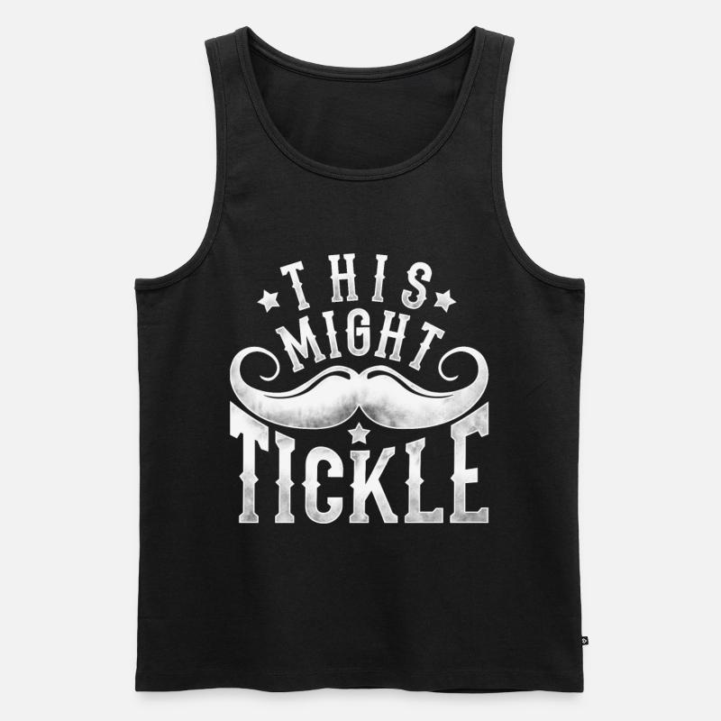 Bart Schnauzbart Gesichtsbehaarung Geschenkidee - Männer Premium Bio Tank Top - Schwarz