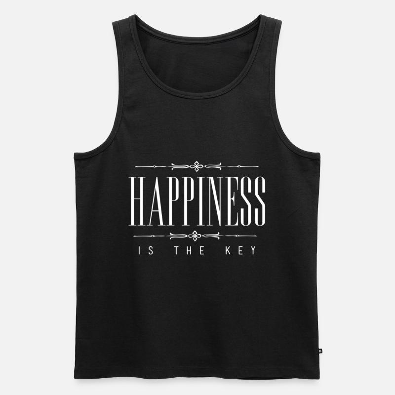 Spruch Zitat - Männer Premium Bio Tank Top - Schwarz
