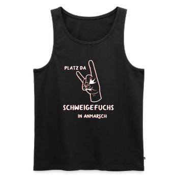 Schweigefuchs Erzieher Pädagoge Lehrer Geschenk - Männer Premium Bio Tank Top - Schwarz - Vorne - Michal (187cm)