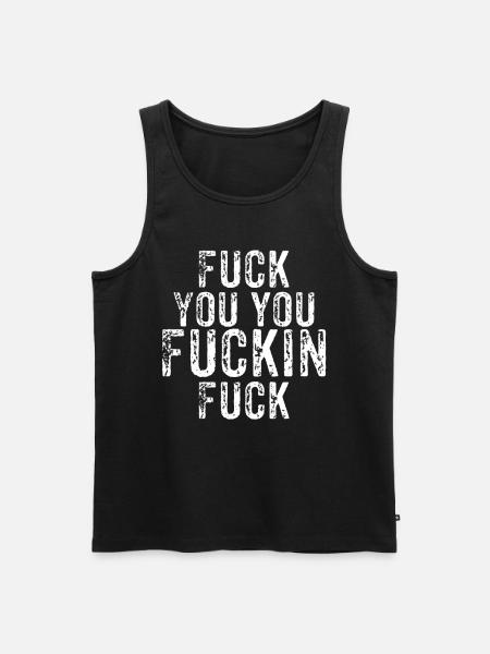 fuck you - Men's Premium Organic Tank Top - black