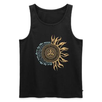 Wicca Witch Pagan Live By Sun Amour De La Lune - Débardeur bio Premium Homme - noir - Devant - Michal (187cm)