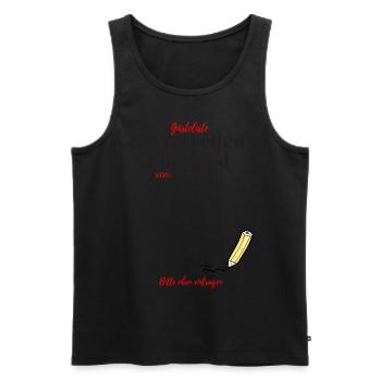 Gästeliste zum Junggesellenabschied T-Shirt Braut - Männer Premium Bio Tank Top - Schwarz - Vorne - AI Model Male 178 light (178cm)