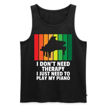 Klavier Piano Pianist Musiker Musik Flügel Spieler - Männer Premium Bio Tank Top - Schwarz - Vorne - Michal (187cm)