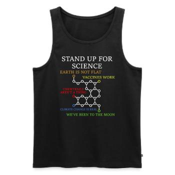 Stand up for Science Science Nerd Gift - Men's Premium Organic Tank Top - black - Front - Michal (187cm)