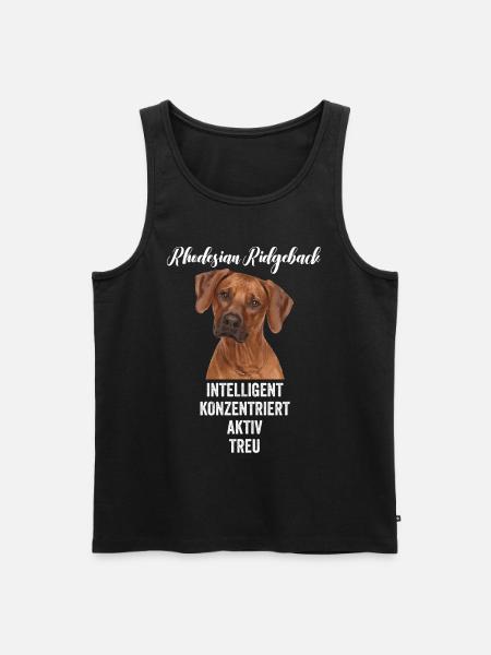Rhodesian Ridgeback Hund - Männer Premium Bio Tank Top - Schwarz