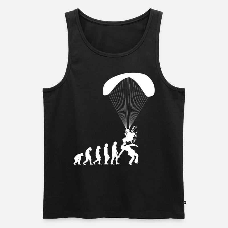 Chemise Parapente Parapente Evolution Paramotor - Débardeur bio Premium Homme - noir