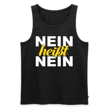 Nein heisst nein - Männer Premium Bio Tank Top - Schwarz - Vorne - Michal (187cm)
