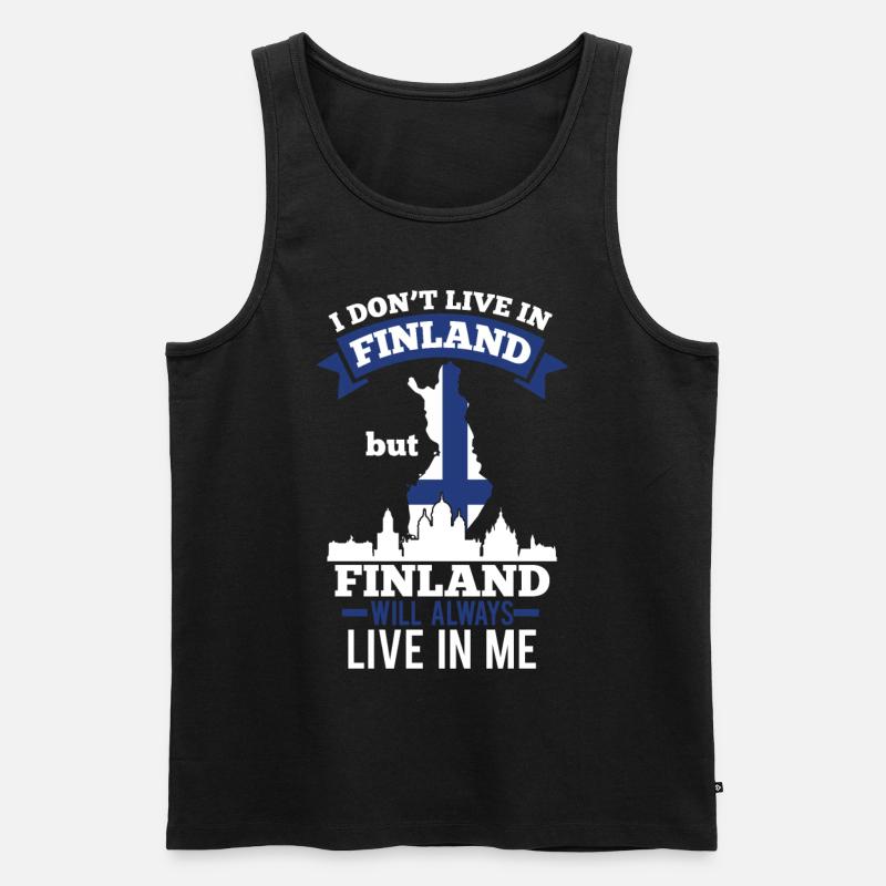 Finnland Urlaub - Männer Premium Bio Tank Top - Schwarz
