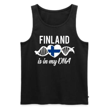 Finnland DNA - Männer Premium Bio Tank Top - Schwarz - Vorne - Michal (187cm)