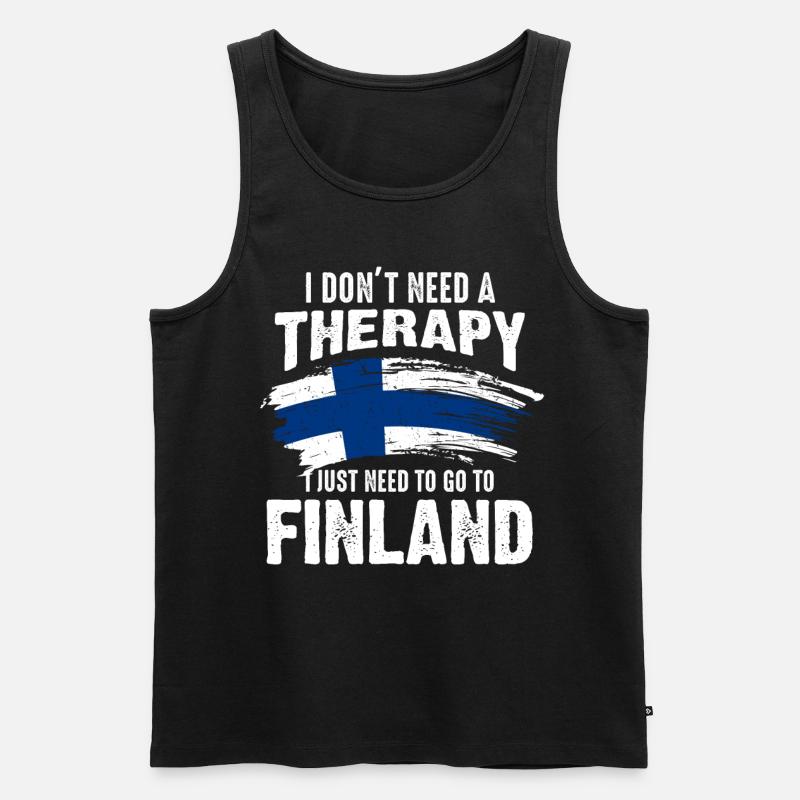 Finnland Ferien - Männer Premium Bio Tank Top - Schwarz