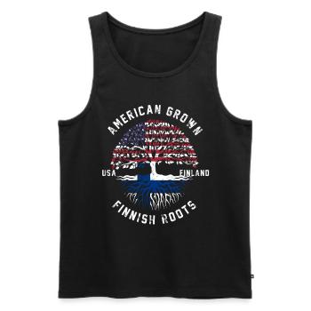Finnland Nation Fahne Geschenk - Männer Premium Bio Tank Top - Schwarz - Vorne - Michal (187cm)