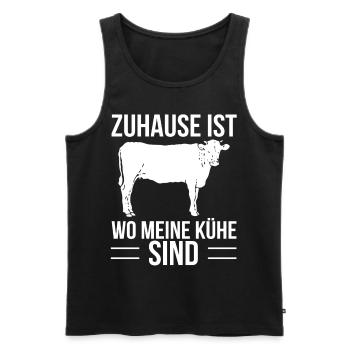 Bauer - Männer Premium Bio Tank Top - Schwarz - Vorne - Michal (187cm)