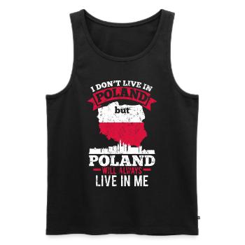 Polen Flagge Urlaub Geschenk - Männer Premium Bio Tank Top - Schwarz - Vorne - Michal (187cm)