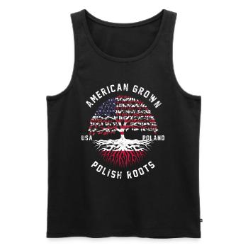 Pologne drapeau cadeau - Débardeur bio Premium Homme - noir - Devant - Michal (187cm)