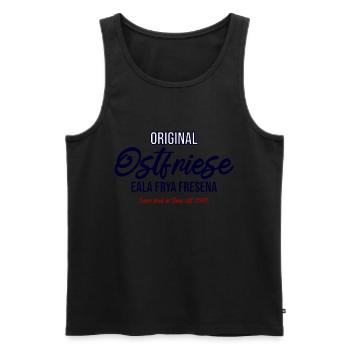 Lever Dood Slaav Ostfriese Plattdeutsch Geschenk - Männer Premium Bio Tank Top - Schwarz - Vorne - AI Model Male 178 light (178cm)