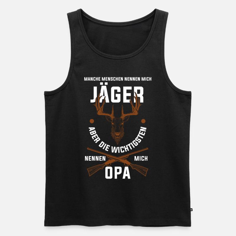 Jäger Opa - Männer Premium Bio Tank Top - Schwarz