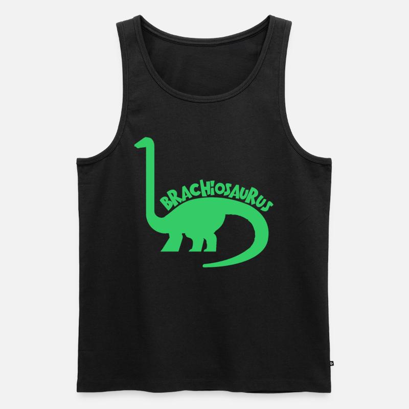 Dino Dinosaurier Tier Geschenk - Männer Premium Bio Tank Top - Schwarz