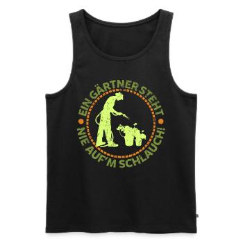 Gardener Garden gardening - Men's Premium Organic Tank Top - black - Front - Michal (187cm)