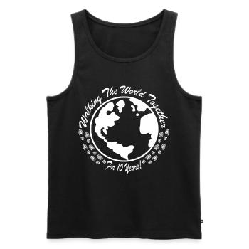 Geschenk für den 10. Hochzeitstag - Männer Premium Bio Tank Top - Schwarz - Vorne - Michal (187cm)
