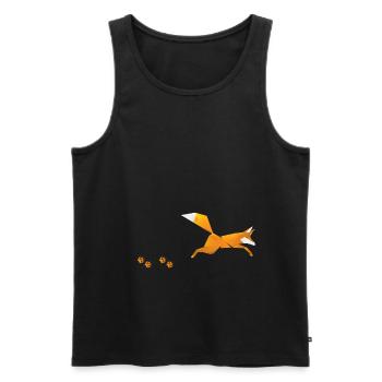 Fox animal gift - Men's Premium Organic Tank Top - black - Front - AI Model Male 178 light (178cm)