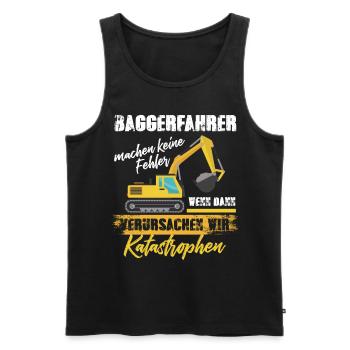Bagger Graben - Männer Premium Bio Tank Top - Schwarz - Vorne - Michal (187cm)
