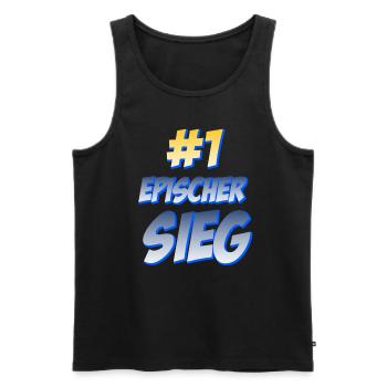 #1 Epischer Sieg - Männer Premium Bio Tank Top - Schwarz - Vorne - Michal (187cm)