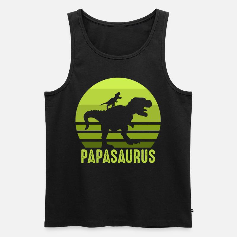 Dinosaurier Museum - Männer Premium Bio Tank Top - Schwarz