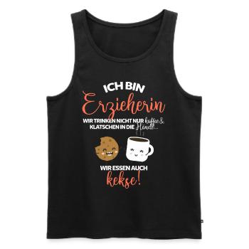 Erzieherin Lehrer - Männer Premium Bio Tank Top - Schwarz - Vorne - Michal (187cm)