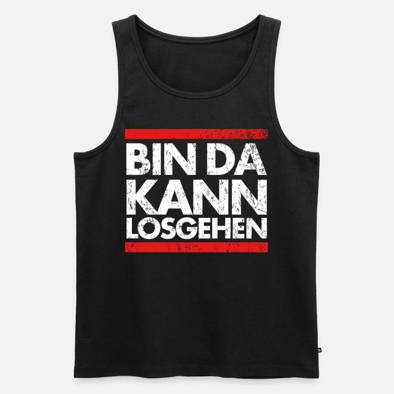 Lustiger Spruch - Männer Premium Bio Tank Top - Schwarz