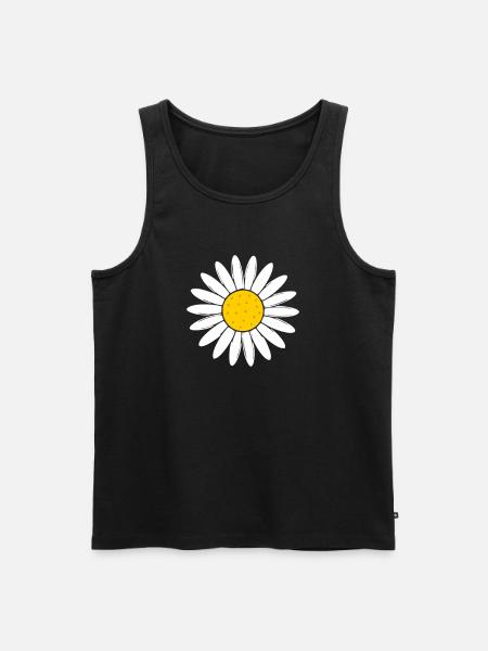 Daisy bloem - Herre Premium økologisk tanktop - sort